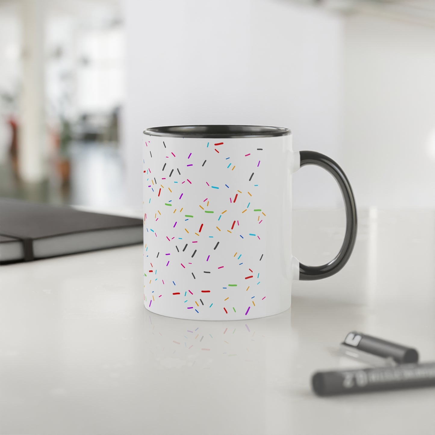 Mug en céramique aux Paillettes colorées (325ml)