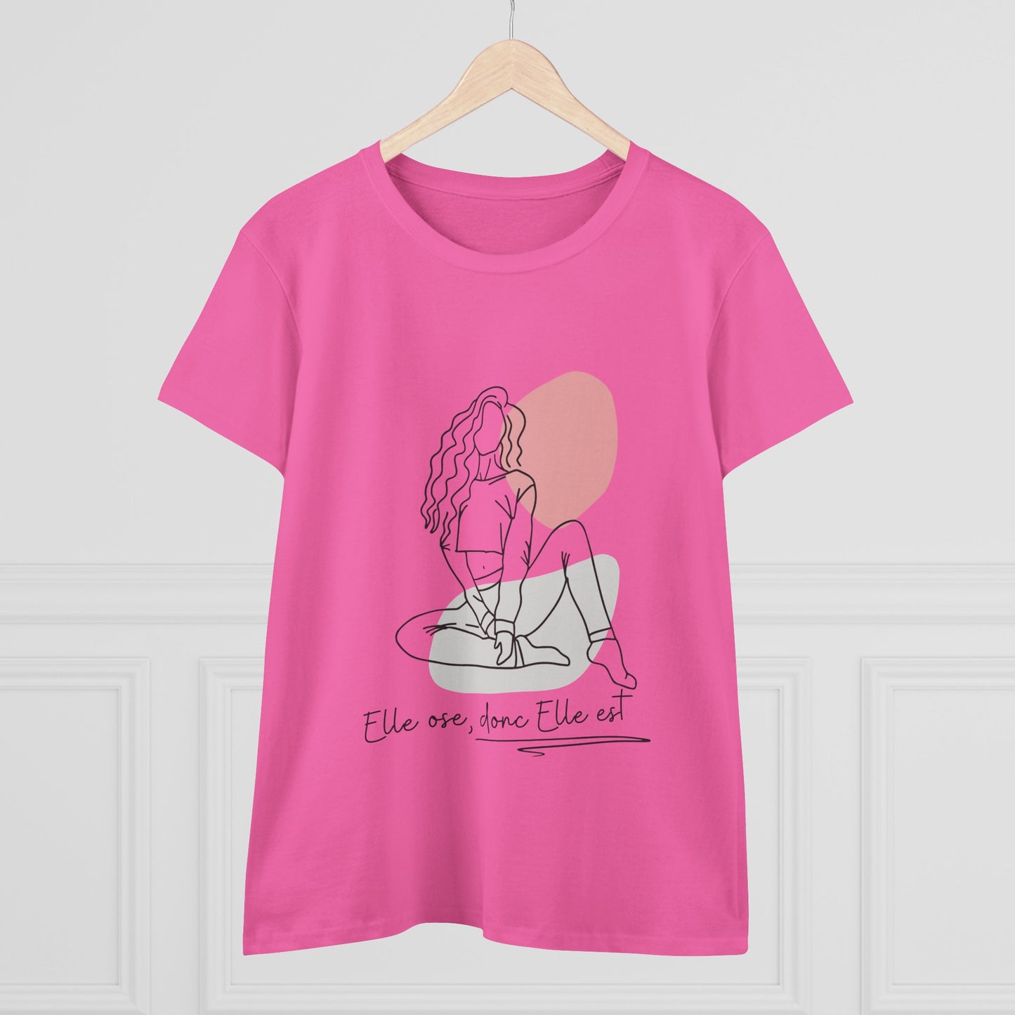 T-shirt en coton pour Femme "Elle ose, donc elle est" - Tenue décontractée et confortable