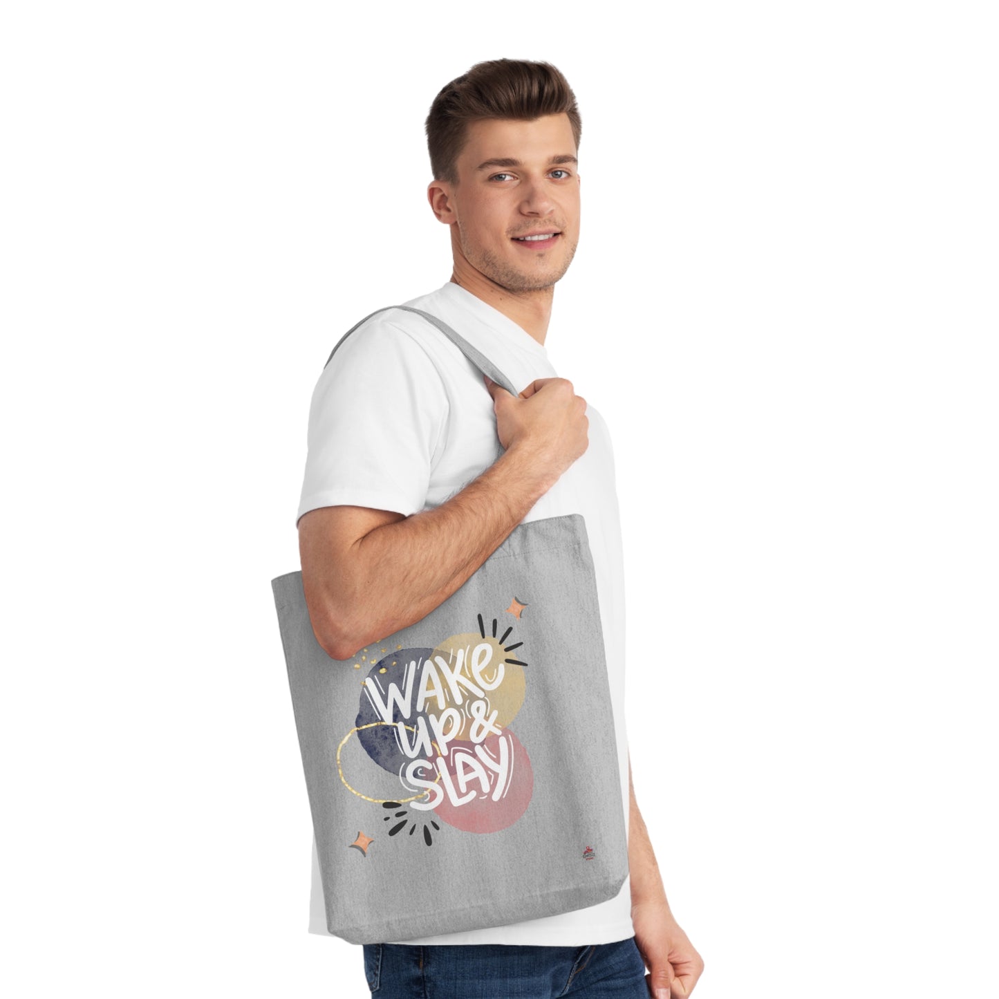 Tote Bag motivant tissé "Wake Up & Slay" (Éco-Responsable)