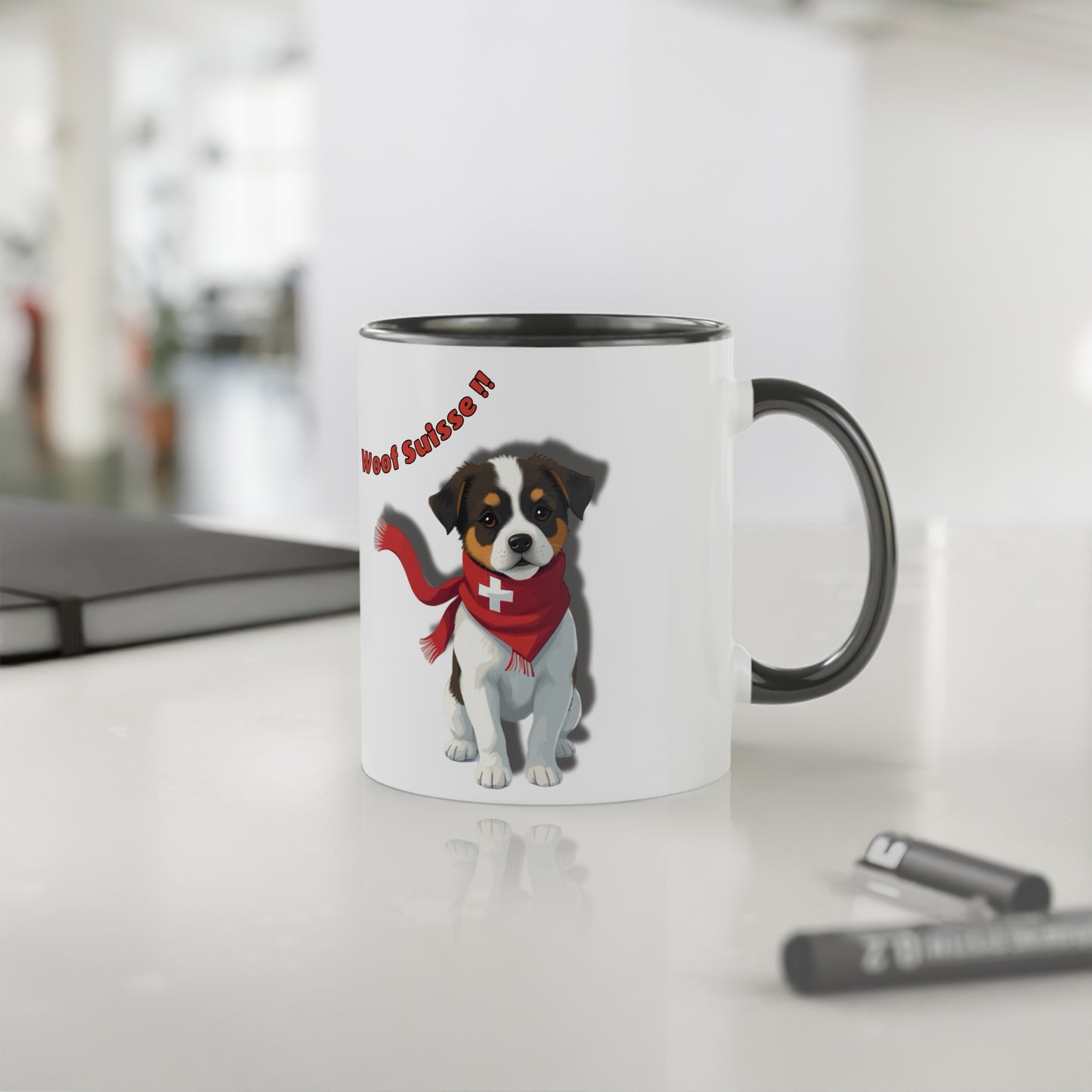 Mug  "Woof Suisse!" - Un Aboiement Helvétique ! (325ml)