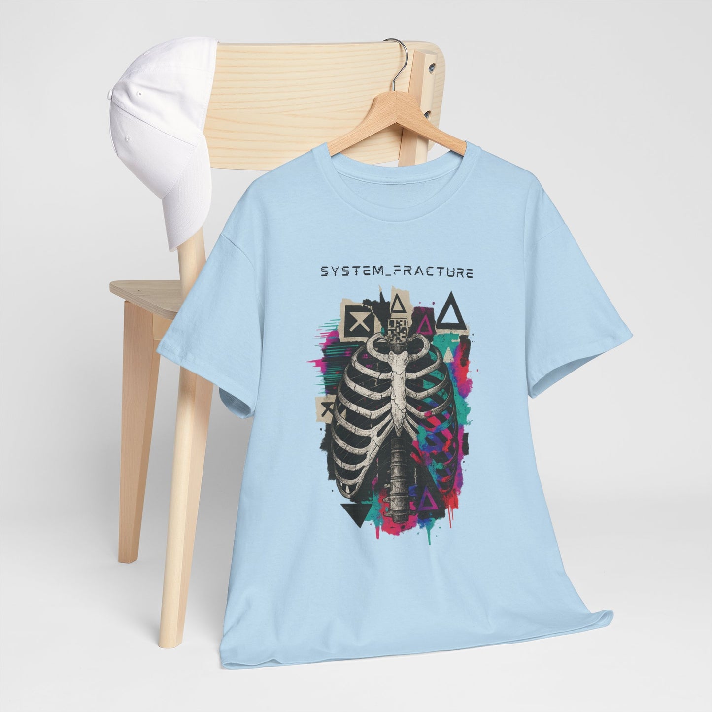 T-Shirt "System Fracture" unisexe en coton lourd