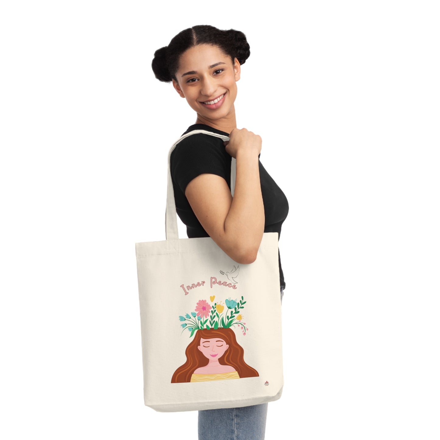 Tote Bag tissé "Inner Peace" - Portez votre sérénité avec style (Éco-Responsable)