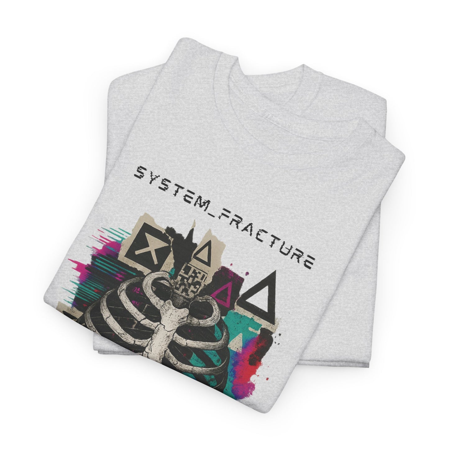 T-Shirt "System Fracture" unisexe en coton lourd