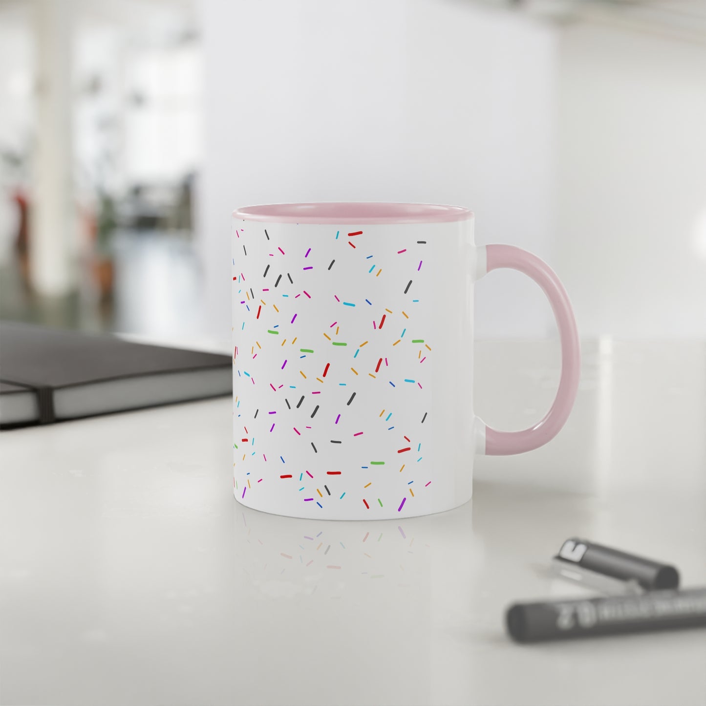 Mug en céramique aux Paillettes colorées (325ml)