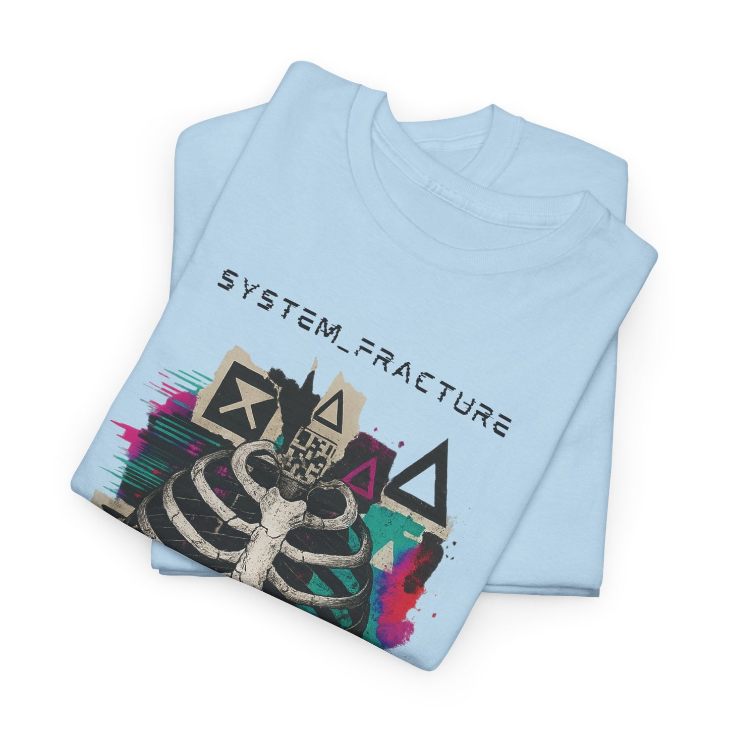 T-Shirt "System Fracture" unisexe en coton lourd