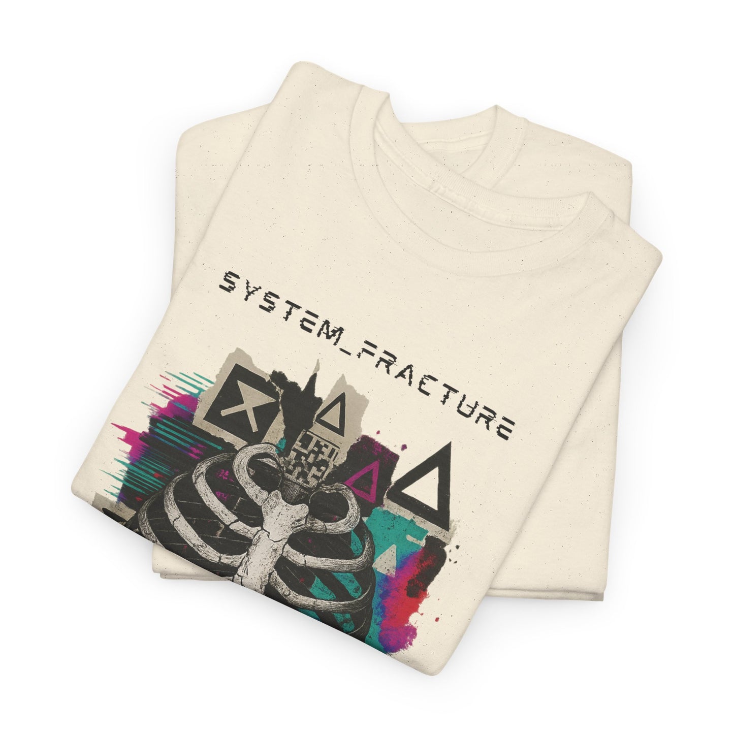 T-Shirt "System Fracture" unisexe en coton lourd