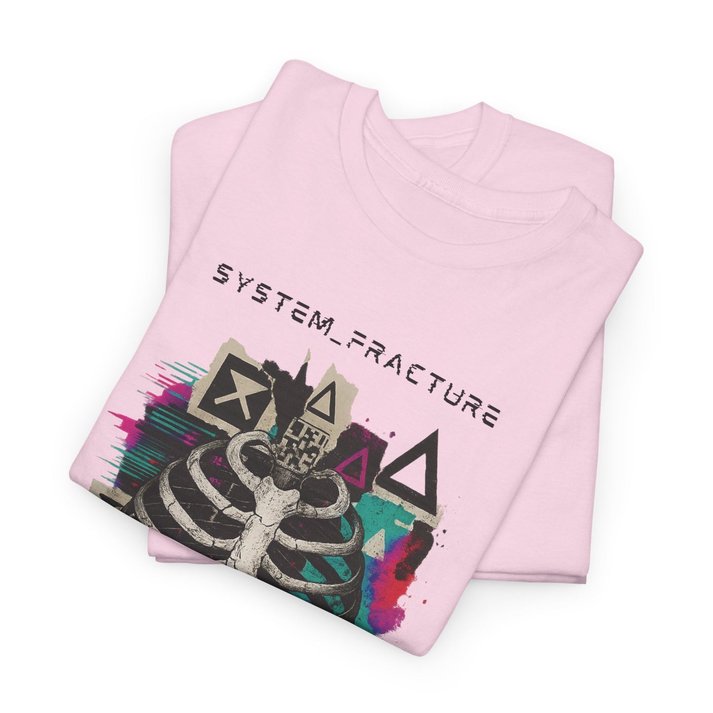 T-Shirt "System Fracture" unisexe en coton lourd