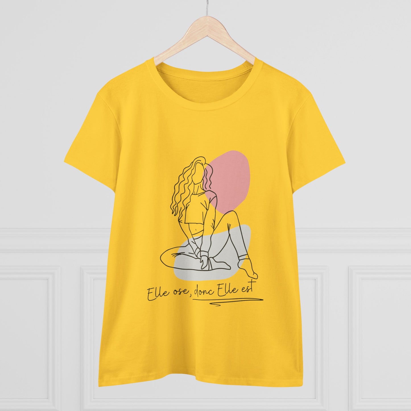 T-shirt en coton pour Femme "Elle ose, donc elle est" - Tenue décontractée et confortable