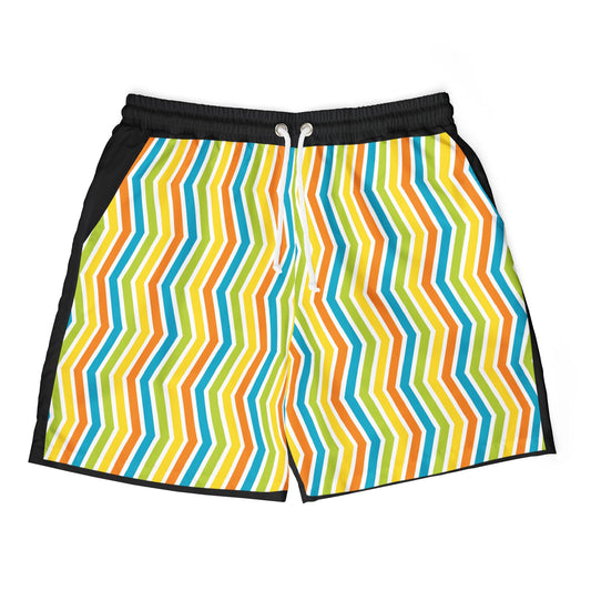 Shorts Piscine et Plage "Zébré Multicolore" - Style Rétro