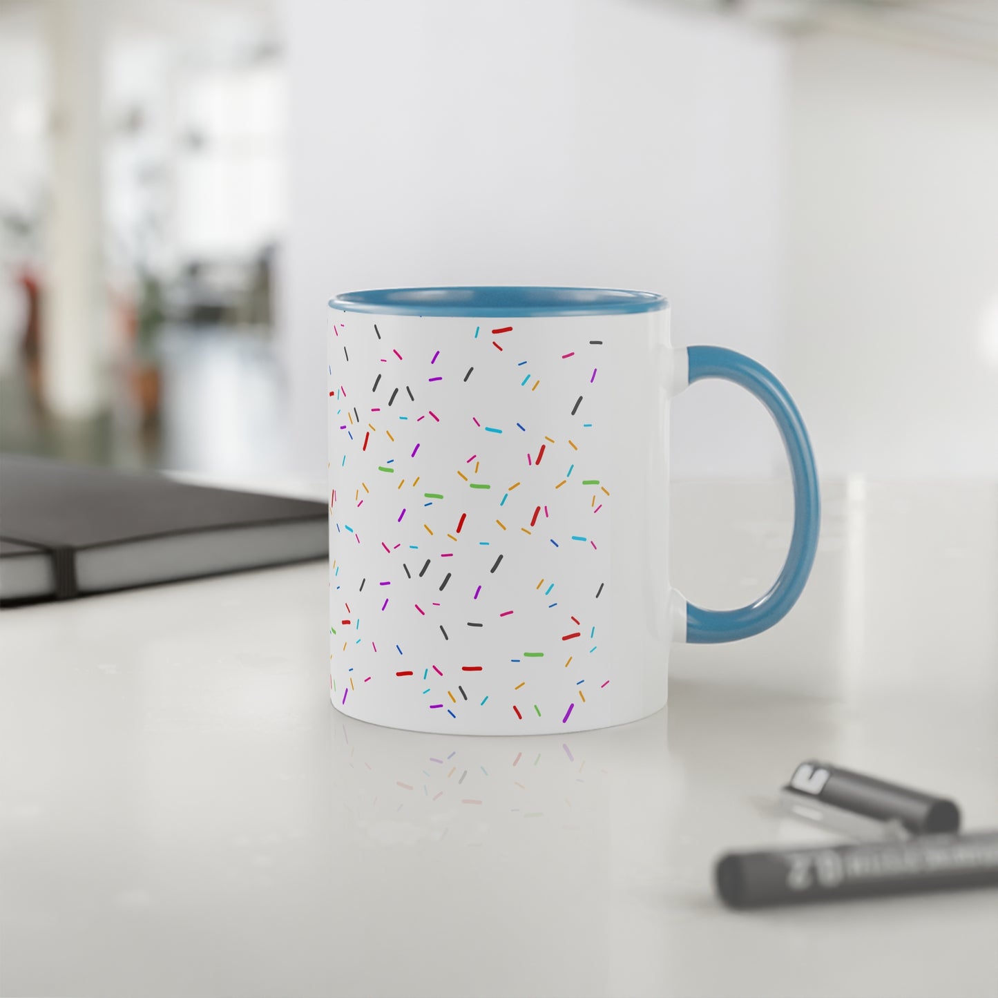 Mug en céramique aux Paillettes colorées (325ml)