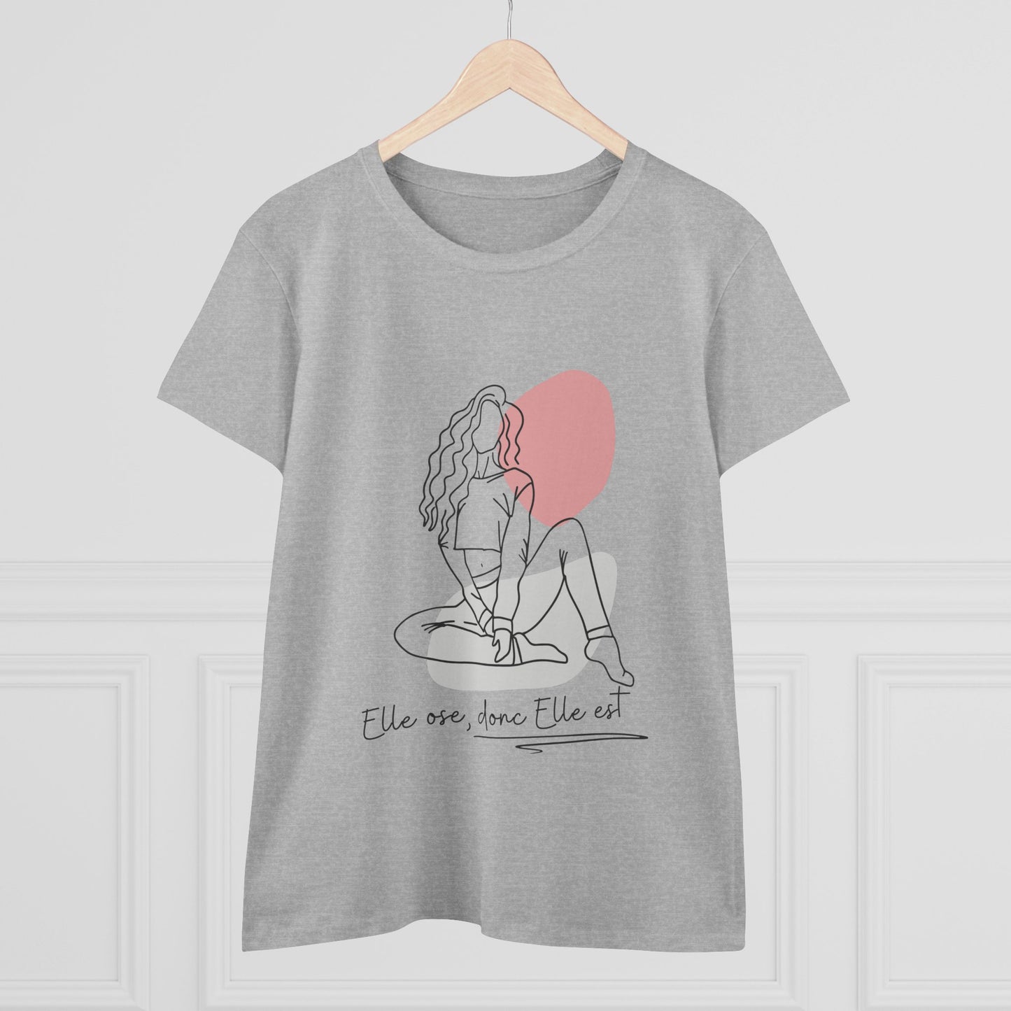 T-shirt en coton pour Femme "Elle ose, donc elle est" - Tenue décontractée et confortable