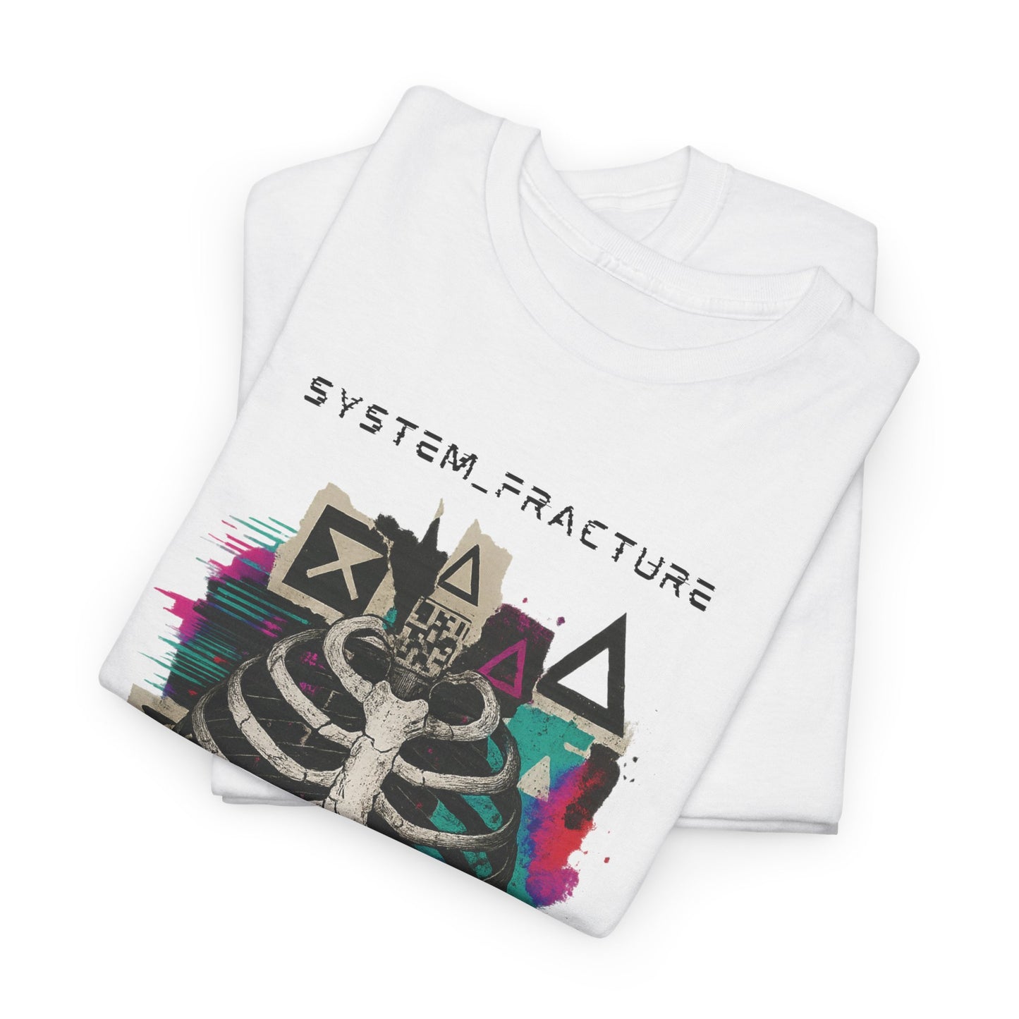 T-Shirt "System Fracture" unisexe en coton lourd