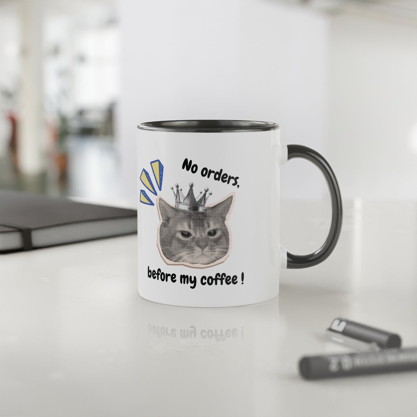 Mug "No Orders Before My Coffee!" - Le Café Avant Tout (325ml)