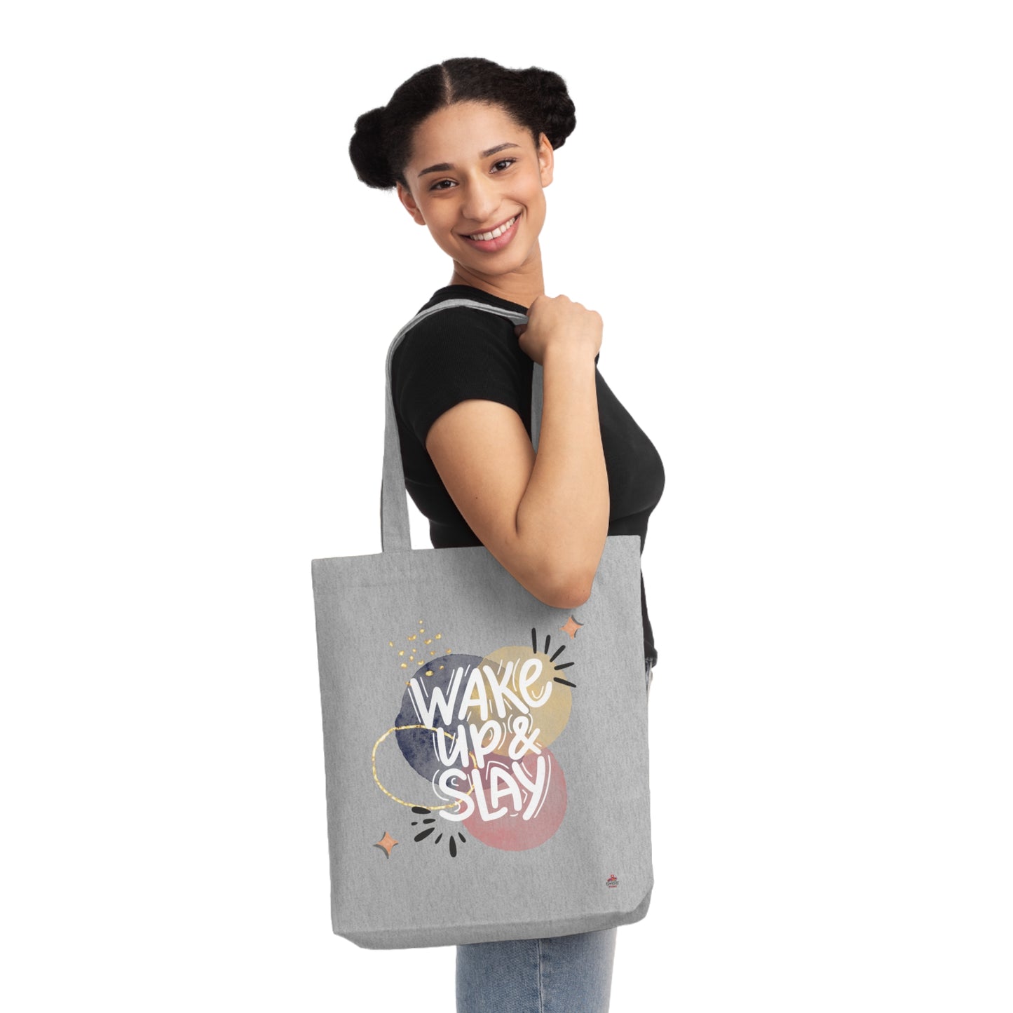 Tote Bag motivant tissé "Wake Up & Slay" (Éco-Responsable)