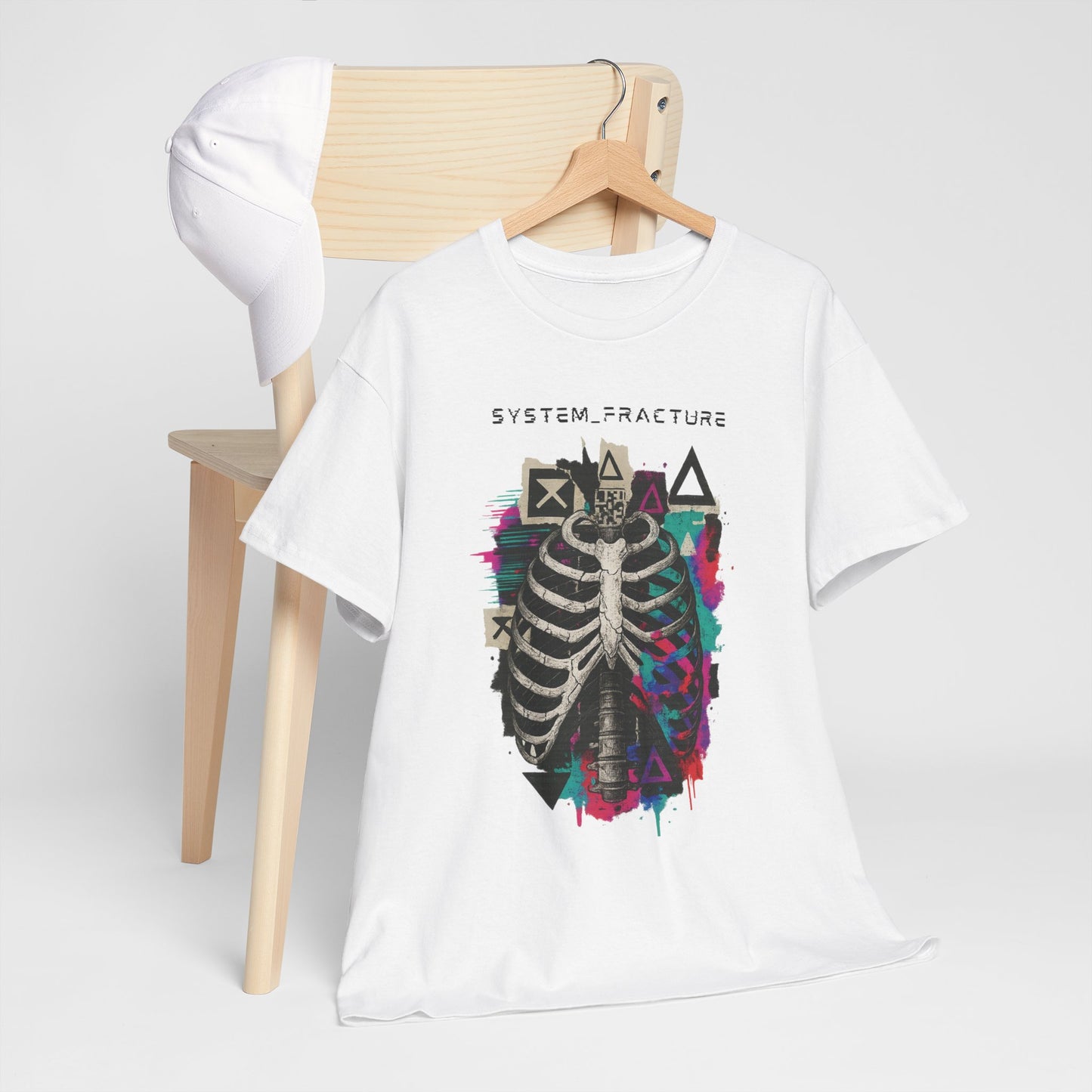 T-Shirt "System Fracture" unisexe en coton lourd