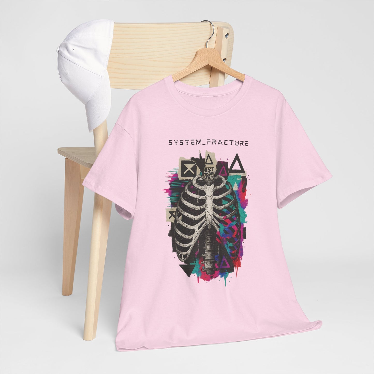 T-Shirt "System Fracture" unisexe en coton lourd