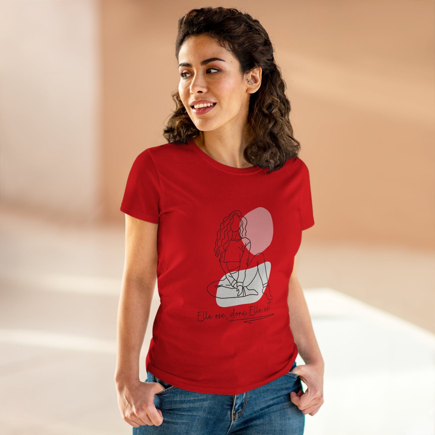 T-shirt en coton pour Femme "Elle ose, donc elle est" - Tenue décontractée et confortable