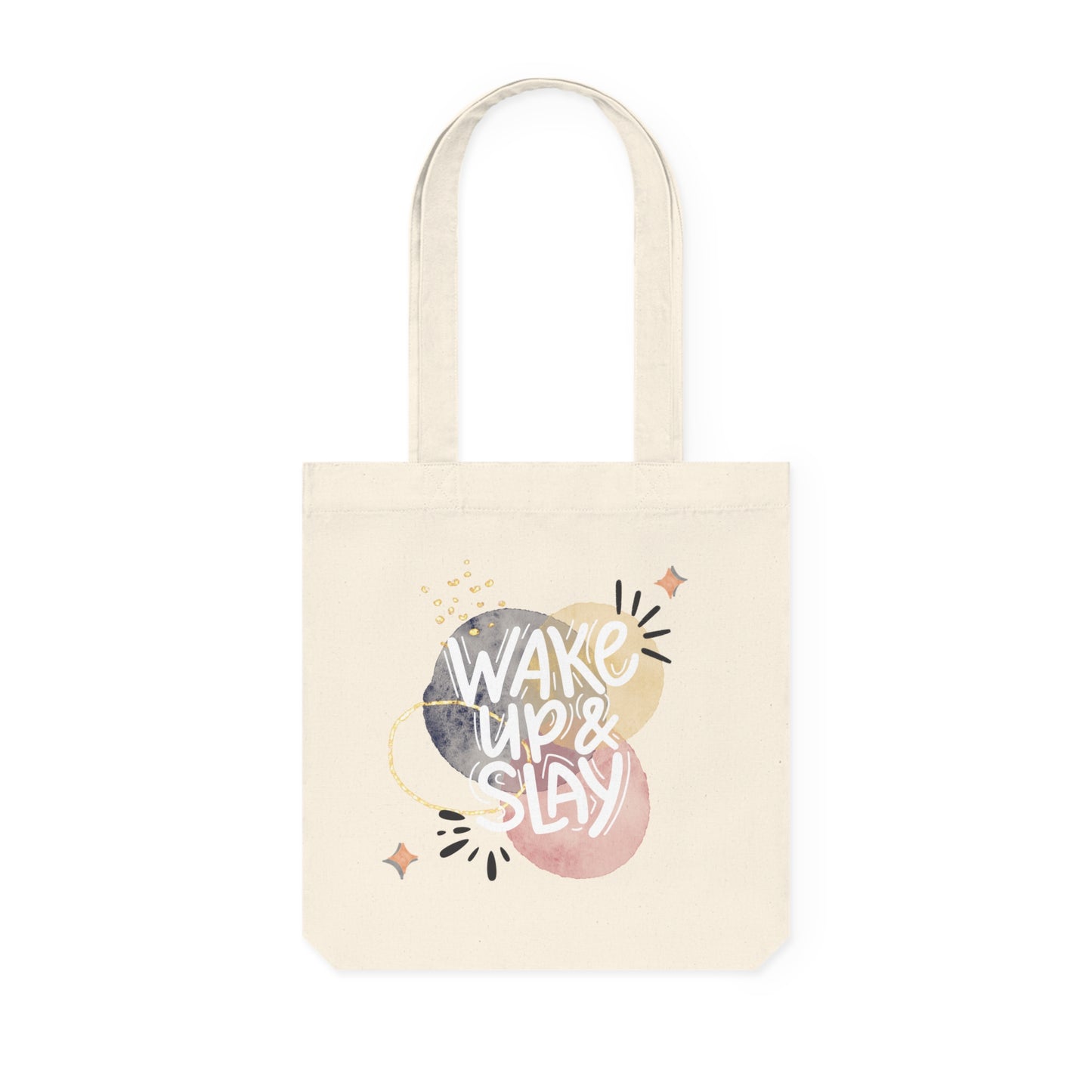 Tote Bag motivant tissé "Wake Up & Slay" (Éco-Responsable)
