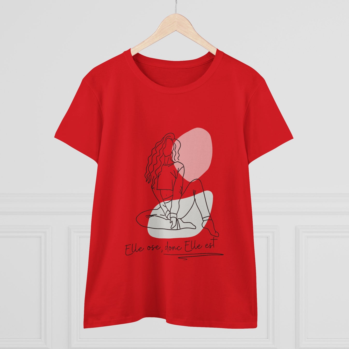 T-shirt en coton pour Femme "Elle ose, donc elle est" - Tenue décontractée et confortable