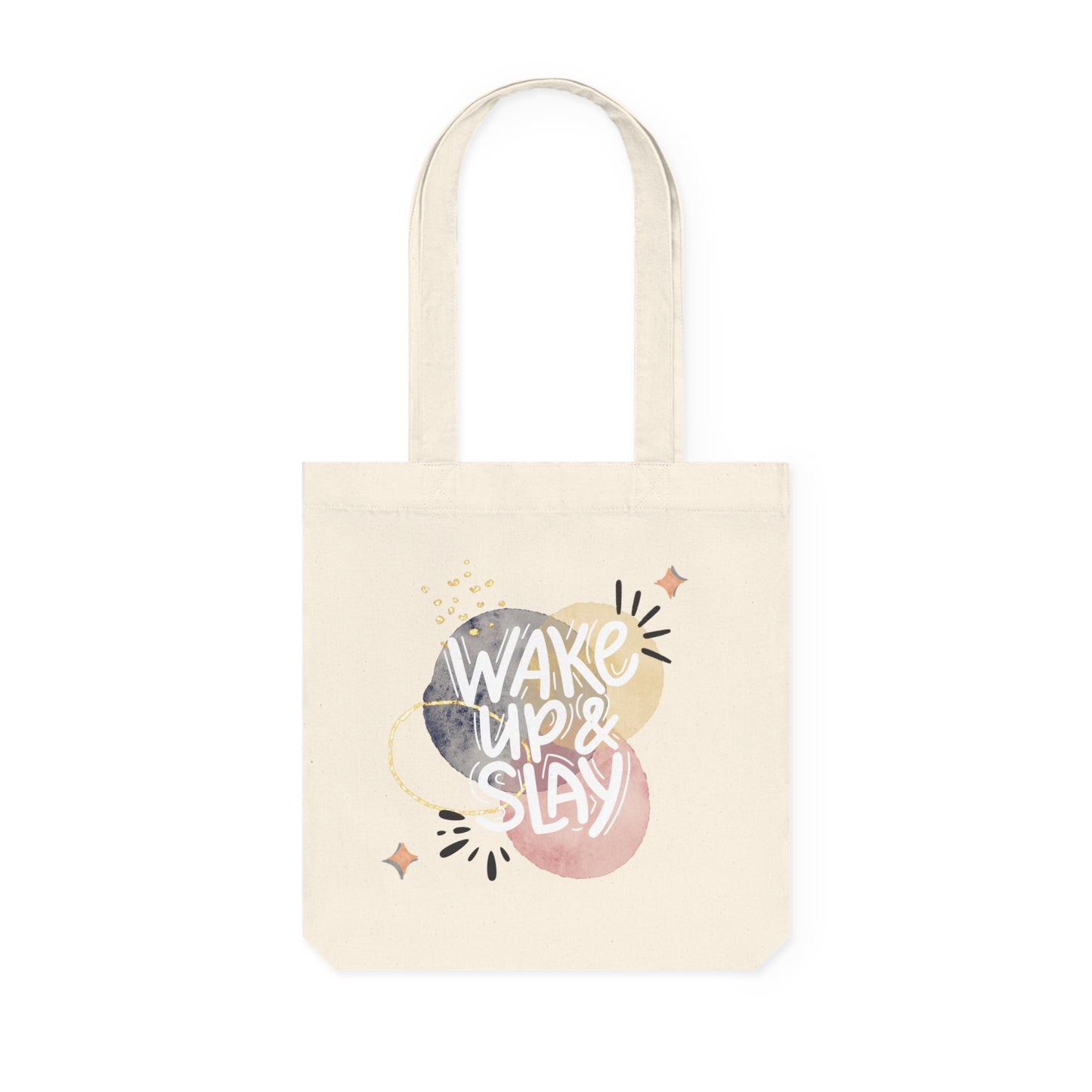 Tote Bag motivant tissé "Wake Up & Slay" (Éco-Responsable)