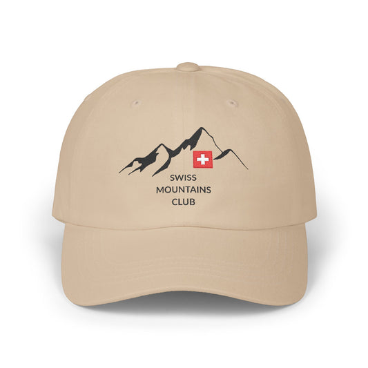 Casquette Alpine Brodée : Rejoignez le Club des Sommets Suisses ! (versions couleurs claires)