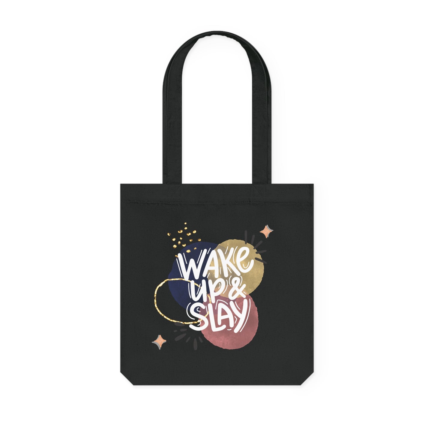 Tote Bag motivant tissé "Wake Up & Slay" (Éco-Responsable)